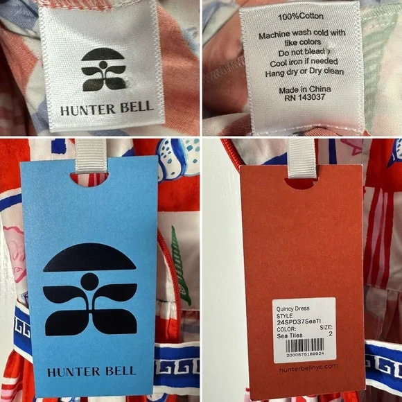 Hunter Bell Quincy Dress Sea Tiles Maxi – Size 2 NWT - Picture 7 of 17